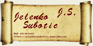 Jelenko Subotić vizit kartica